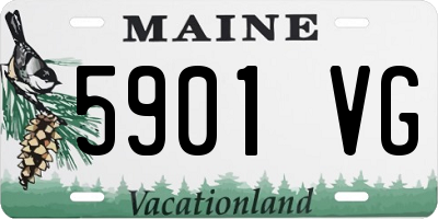 ME license plate 5901VG