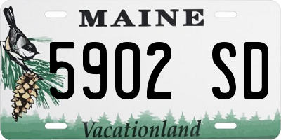 ME license plate 5902SD