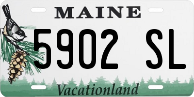 ME license plate 5902SL