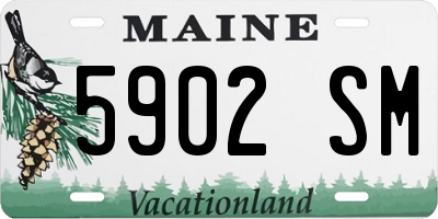 ME license plate 5902SM