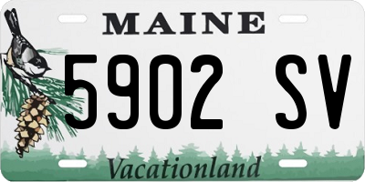 ME license plate 5902SV
