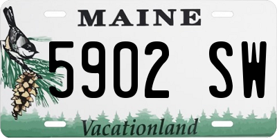 ME license plate 5902SW