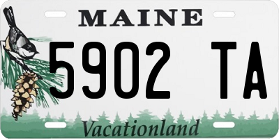 ME license plate 5902TA