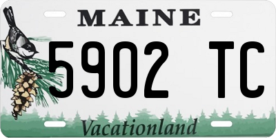 ME license plate 5902TC