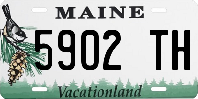 ME license plate 5902TH