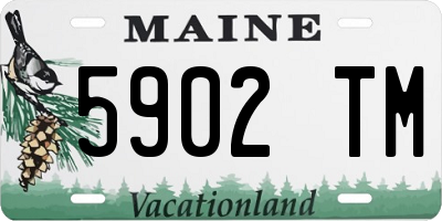 ME license plate 5902TM