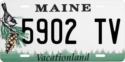 ME license plate 5902TV