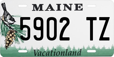 ME license plate 5902TZ