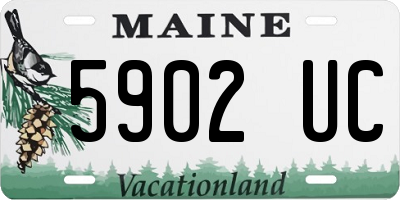 ME license plate 5902UC