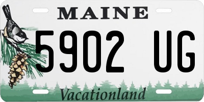 ME license plate 5902UG