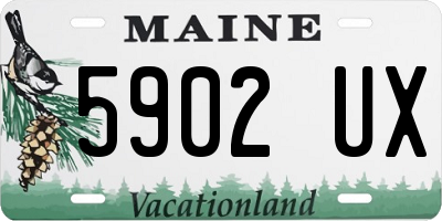 ME license plate 5902UX