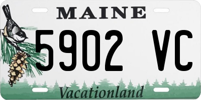 ME license plate 5902VC