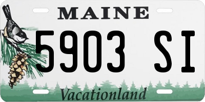ME license plate 5903SI