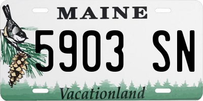 ME license plate 5903SN