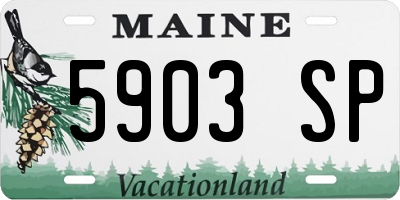 ME license plate 5903SP