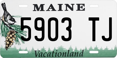 ME license plate 5903TJ