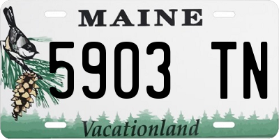 ME license plate 5903TN