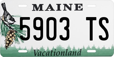 ME license plate 5903TS