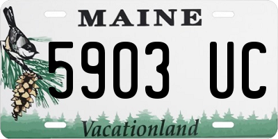 ME license plate 5903UC