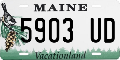 ME license plate 5903UD