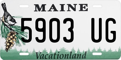 ME license plate 5903UG