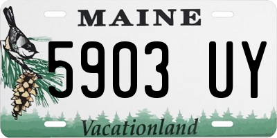 ME license plate 5903UY