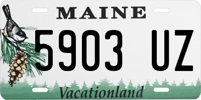 ME license plate 5903UZ