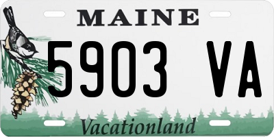 ME license plate 5903VA