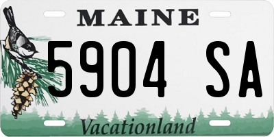 ME license plate 5904SA