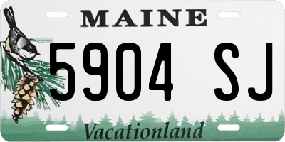 ME license plate 5904SJ