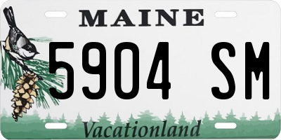 ME license plate 5904SM