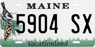 ME license plate 5904SX