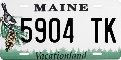 ME license plate 5904TK