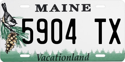 ME license plate 5904TX
