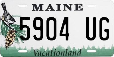 ME license plate 5904UG