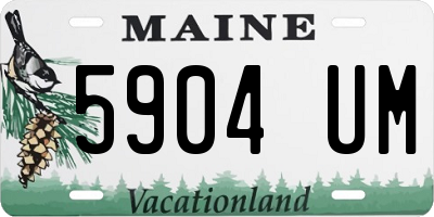 ME license plate 5904UM