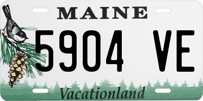 ME license plate 5904VE