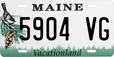 ME license plate 5904VG