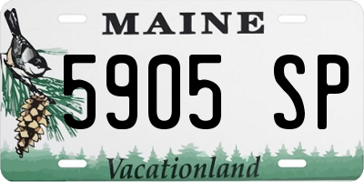 ME license plate 5905SP