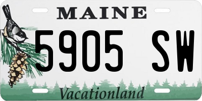 ME license plate 5905SW