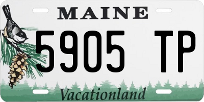 ME license plate 5905TP
