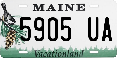 ME license plate 5905UA