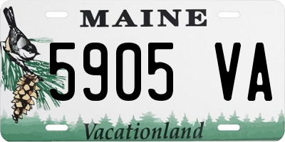 ME license plate 5905VA