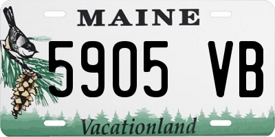 ME license plate 5905VB