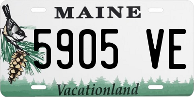 ME license plate 5905VE