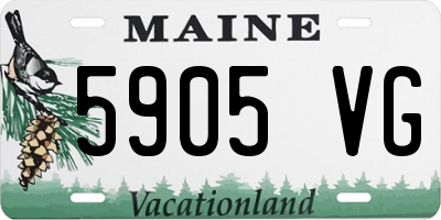 ME license plate 5905VG