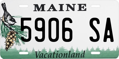 ME license plate 5906SA