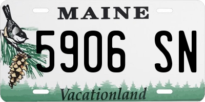 ME license plate 5906SN