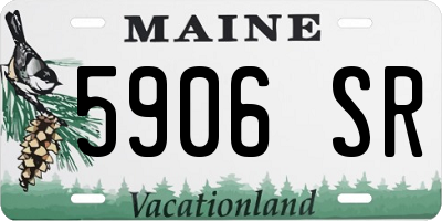 ME license plate 5906SR