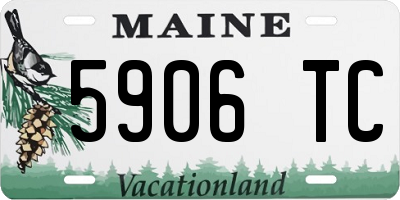 ME license plate 5906TC
